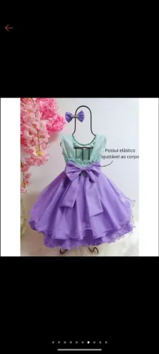 Vestido princesa sereia /Ariel tamanho 3/4 anos   +  ou -