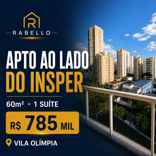 Apartamento 60m² na Rua Quatá  Próximo ao Insper e Shopping Vila Olímpia