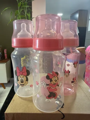 KIT COM 3 MAMADEIRAS IMPORTADAS MINNIE