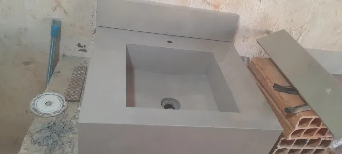 Bancada de porcelanato 50x40 cinza