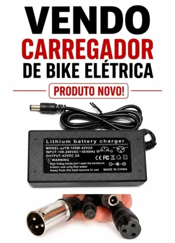 Carregador para bicicleta elétrica scooter patinete e outros