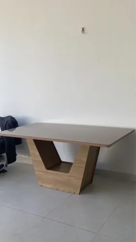 Mesa de tampa de vidro 