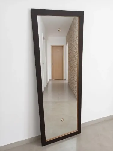Espelho com moldura 1,50m x 55 cm - Moldura borda preta