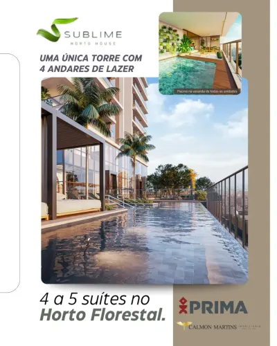 APARTAMENTO 4 Suítes COM 269M² E 4 Vagas De Garagem NO HORTO FLORESTAL