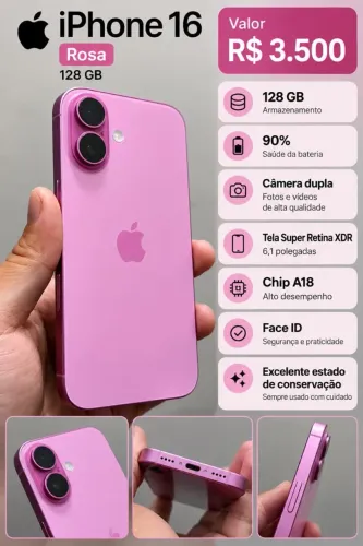 iPhone 16 rosa