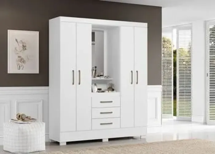 Guada Roupa com 4 Portas 3 Gavetas 4 Prateleiras - Oferta!!