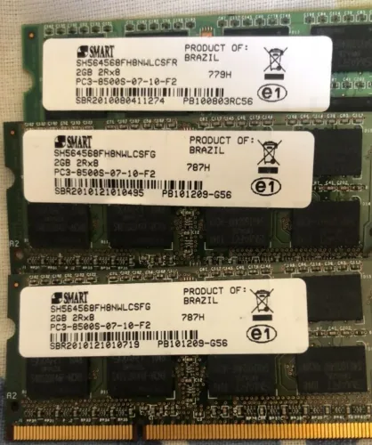 Memórias RAM 2GB DDR3 p/ Notebook - Oportunidade Técnica