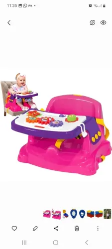 Cadeira alimentação menina bebê papá