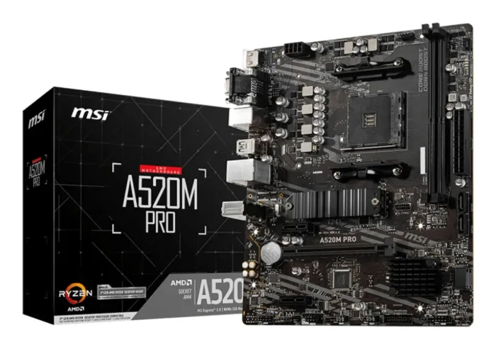 Kit Processador Ryzen 5500 + Placa mãe A520m A Pro