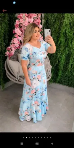 Vestido azul serenity estampa 