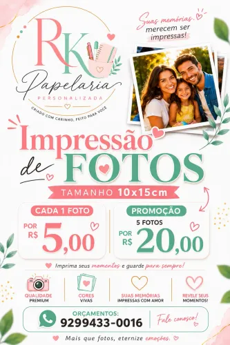 Impressão de fotos /Topos de bolo