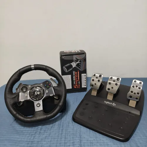Volante para Pc e Xbox com câmbio manual 