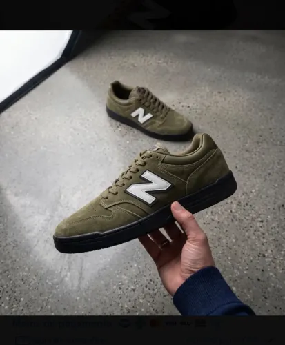 New Balance 480 Low Verde/Preto - Novo