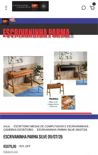 ESCRIVANINHA PARMA 1.06M