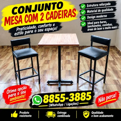 Comjunto de mesa com duas banquetas $ 700.00