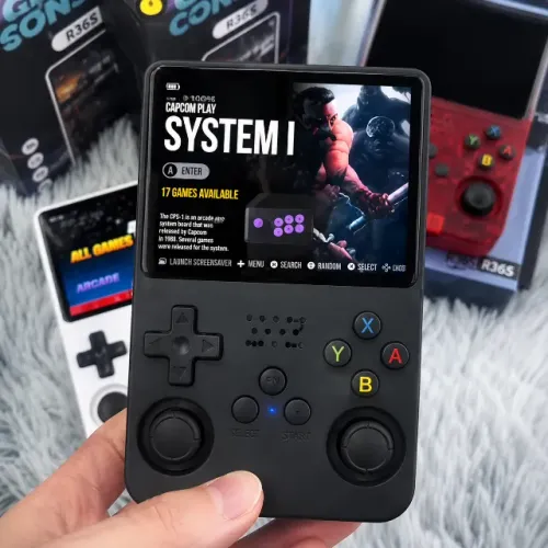 Vídeo Game Portátil R36S 64GB, sistema Linux + 15.000 jogos incluso