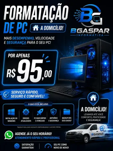 Formataçao de pc apenas R$95