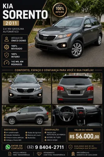 Kia Motors Sorento 2.4 16V 4X2 Aut. 2011