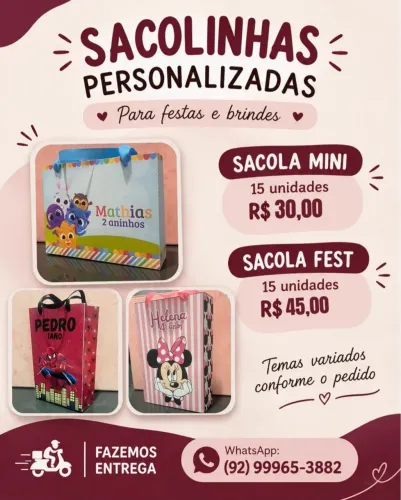 Sacolinhas personalizadas