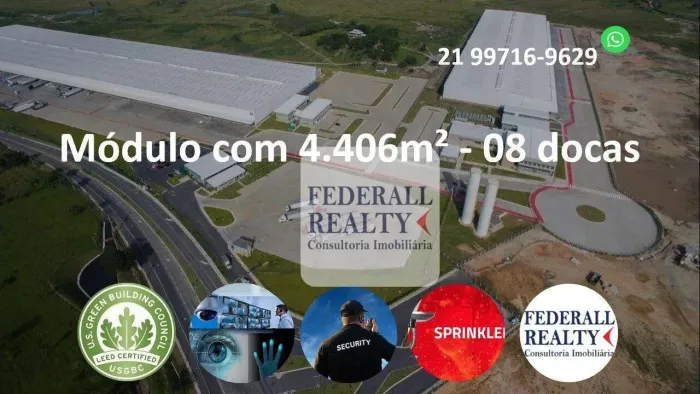 Aluguel de galpão em condomínio fechado em Seropédica RJ