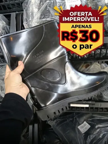 Galocha Vinílica Preta