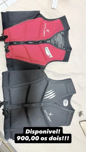 Colete xfloat 2 unidades! Usados apenas 1 vez!