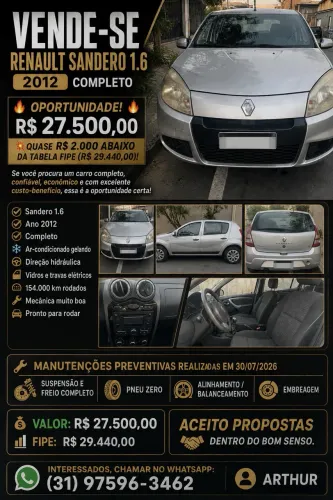Renault Sandero Expression Hi-flex 1.6 8V 5P 2012