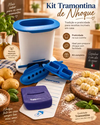 Kit de nhoque (tappaware novo)