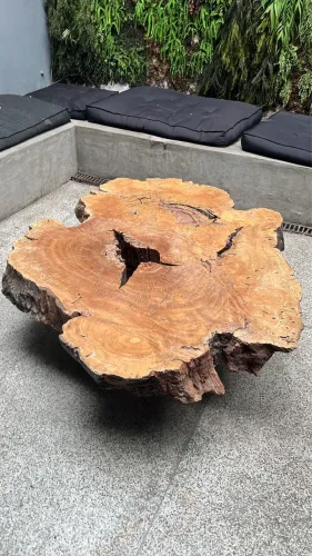 Mesa de centro em madeira maciça- peça única e exclusiva 