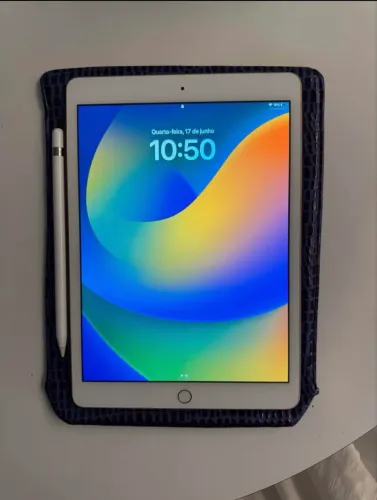 ipad 7° geração 128gb + apple pencil + teclado