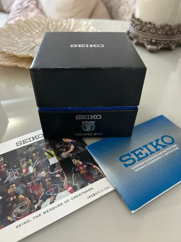 Relógio Seiko FC Barcelona Cronógrafo 7T92 Original Novo
