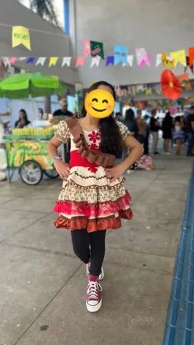 Vestido de festa junina (Maria bonita) feito sob medida tamanho 12/14