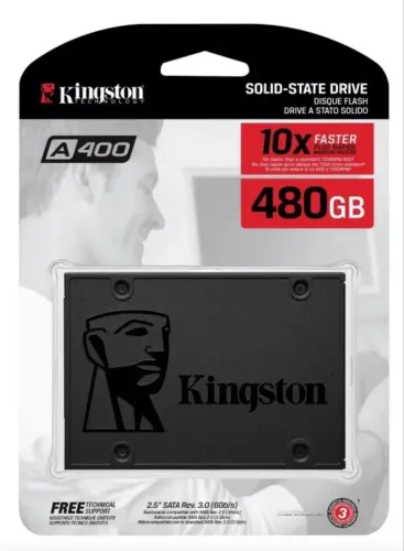 SSD 480GB Sata III A400 SA400S37/480G Preto