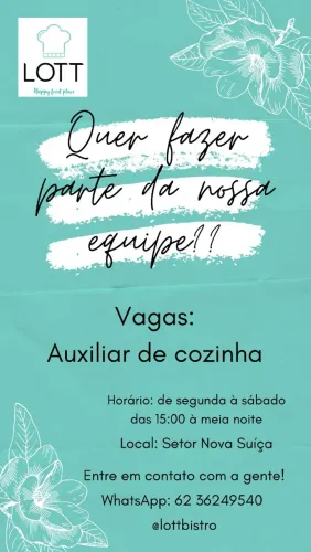 Procura-se auxiliar de cozinha