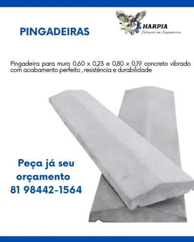 Pingadeira em concreto vibrado 