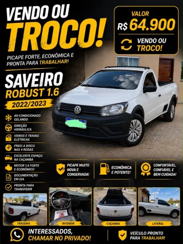 Volkswagen Saveiro Robust 1.6 Total Flex 16V 2023