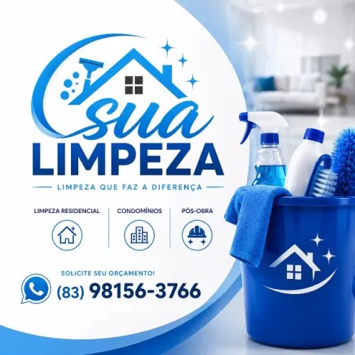 Limpeza predial, casa e condomínios residenciais e comerciais.