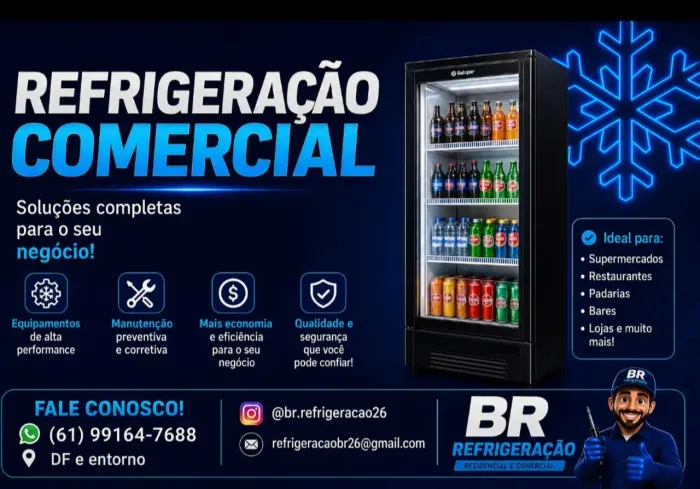 Refrigeração comercial e residencial.