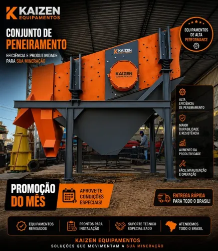 Planta completa de britagem e peneiramento