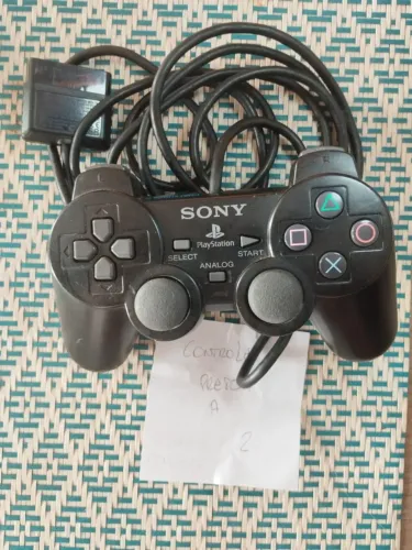 Controle PS2 - Preto (padrão) - Série A (riscado) - Original