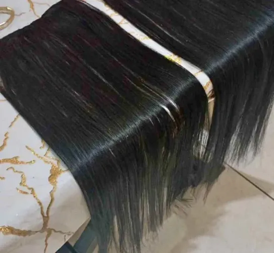 100 reais cabelo humano 70 cm preto
