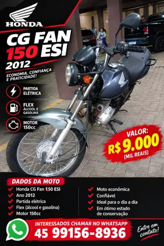 Moto Honda CG fan 150 ESI flex