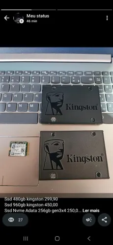 Ssd kingston original 960gb 480gb Nvme M2 256gb Adata Leia o anúncio