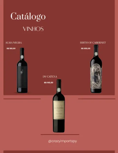 Vinhos Argentinos Alma Negra/ DV Catena/ Birth Of Cabernet
