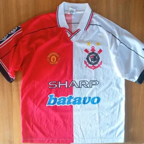 camisa 1999 união corinthians manchester united pra secar o palmeiras mundial