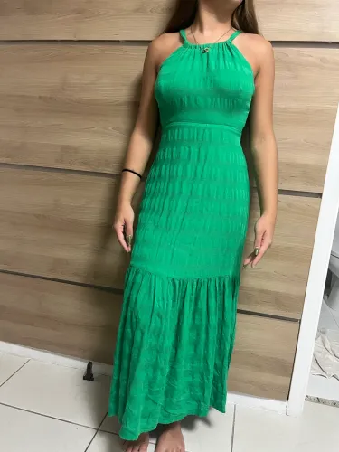 vestido garage verde PP costas abertas