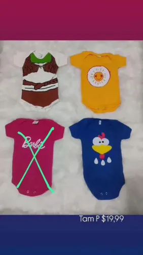 Bodys Infantil temático P M G