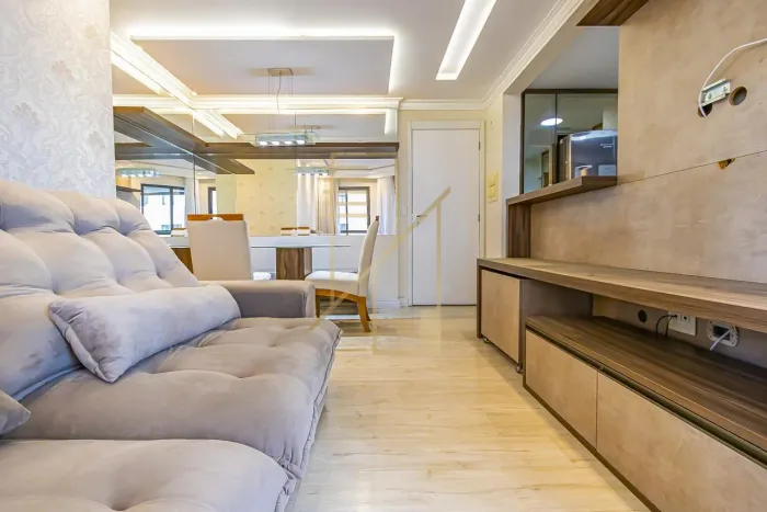 Apartamento mobiliado 2 dormitórios para Alugar Novo Mundo Curitiba com vaga