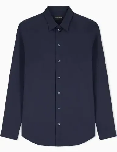 Camisa social Armani azul marinho