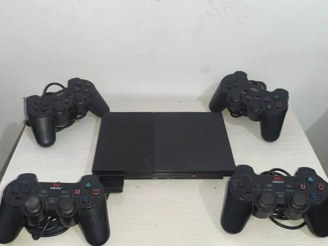 PS2  com 4 controles